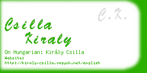 csilla kiraly business card